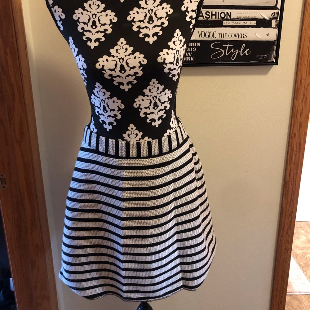 A Line Striped Express Skirt